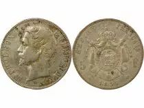 France Napoléon III - 5 Francs Argent, Tête nue - 1855 A Paris