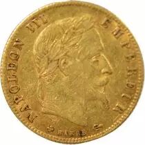 France Napoleon III - 5 Gold Francs, Laureate Head - 1865 BB Strasbourg