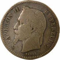 France Napol&eacute;on III - 50 Centimes Argent, T&ecirc;te Laur&eacute;e - 1864 K Bordeaux