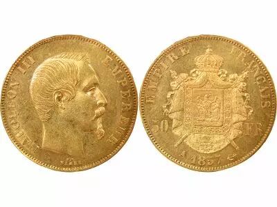 France Napoleon III - 50 Gold Francs, Bare Head - 1857 A Paris