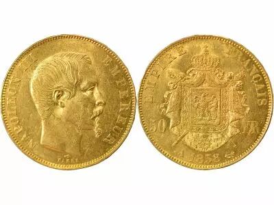 France Napoleon III - 50 Gold Francs, Bare Head - 1858 A Paris
