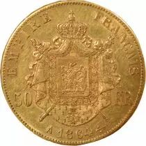 France Napoleon III - 50 Gold Francs, Laureate Head - 1864 A Paris