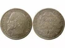 France Napoleon III - 50 Silver Centimes, Bare Head- 1859 A Paris