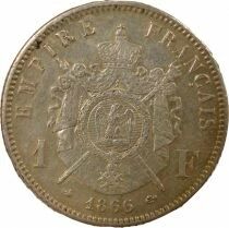 France Napol&eacute;on III - Franc Argent, T&ecirc;te Laur&eacute;e - 1866 A Paris