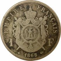 France Napol&eacute;on III - Franc Argent, T&ecirc;te Laur&eacute;e - 1866 Petit BB Strasbourg