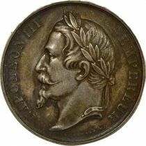 France Napol&eacute;on III - M&eacute;daille Argent, Com. Imp. des Trav. Hist. - 1863 / 1869 Paris