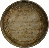 France Napol&eacute;on III - M&eacute;daille Argent, Com. Imp. des Trav. Hist. - 1863 / 1869 Paris