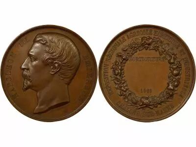 France Napol�on III - M�daille Cuivre, Exp. de Ch�lons sur Marne - 1861