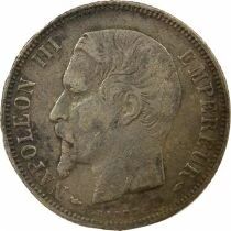 France Napoleon III - Silver Franc, Bare Head - 1854 A Paris