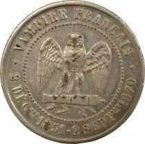 France Napol&eacute;on III, Defaite De Sedan - Jeton Bronze Plaque Argent - 1870