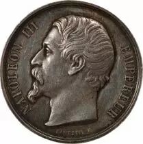 France Napoléon III, Societe D\'Agriculture De L\'Aude - Jeton Argent - Poinçon Abeille (1860-1879)