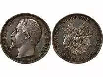 France Napoléon III, Societe D\'Agriculture De L\'Aude - Jeton Argent - Poinçon Abeille (1860-1879)