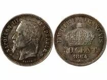 France Napoléon III, Tête Laurée - 50 Centimes Argent - 1864 A Paris