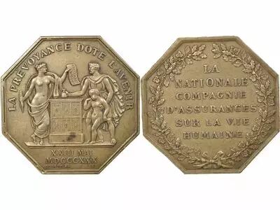 France National Insurance Company - Silver Token - 1830