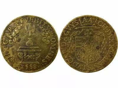 France Nobility of Reims, Louis II de Guise - Brass Token - 1588
