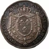 France Notaires, Amiens - Jeton Argent - 1816