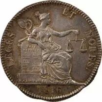 France Notaires, Amiens  Jeton Argent 1816