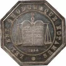 France Notaires, Amiens  Jeton Argent Poinçon Abeille (1860-1879)