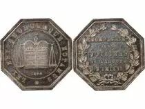 France Notaires, Amiens  Jeton Argent Poinçon Abeille (1860-1879)