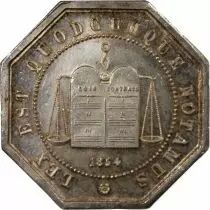 France Notaires, Amiens  Jeton Argent Poinçon Corne (Après 1879)