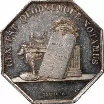 France Notaires, Auxerre  Jeton Argent Poinçon Abeille (1860-1879)