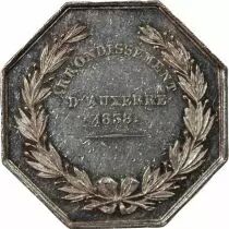 France Notaires, Auxerre  Jeton Argent Poinçon Abeille (1860-1879)