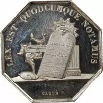 France Notaires, Auxerre  Jeton Argent Poinçon Abeille (1860-1879)