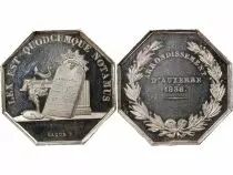 France Notaires, Auxerre  Jeton Argent Poinçon Abeille (1860-1879)