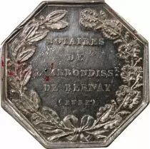 France Notaires, Bernay  Jeton Argent Poinçon Abeille (1845-1860)