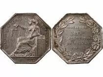 France Notaires, Bernay  Jeton Argent Poinçon Abeille (1845-1860)