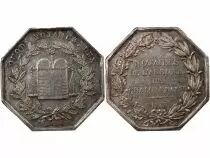 France Notaires, Chalons-Sur-Marne  Jeton Argent Poinçon Corne (Après 1879)