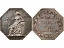 France Notaires, Chinon  Jeton Argent Poinçon Corne (Après 1879)