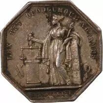 France Notaires, Evreux � Jeton Argent Poin&ccedil;on Abeille (1860-1879)