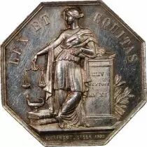 France Notaires, Lille  Jeton Argent Poinçon Corne (Après 1879)