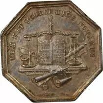 France Notaires, Mantes  Jeton Argent Poinçon Abeille (1860-1879)