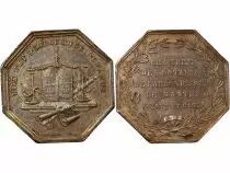 France Notaires, Mantes  Jeton Argent Poinçon Abeille (1860-1879)