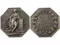 France Notaires, Nord  Jeton Argent Poinçon Corne (Après 1879)