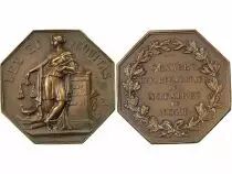 France Notaires, Nord  Jeton Bronze Poinçon Corne (Après 1879)