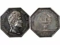 France Notaires, Paris, Louis-Philippe Ier  Jeton Argent Poinçon Lampe (1832-1841)