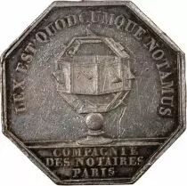 France Notaires, Paris, Louis-Philippe Ier  Jeton Argent Poinçon Lampe (1832-1841)