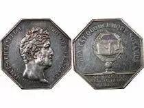 France Notaires, Paris, Louis-Philippe Ier  Jeton Argent Poinçon Lampe (1832-1841)
