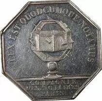 France Notaires, Paris, Louis-Philippe Ier  Jeton Argent Poinçon Lampe (1832-1841)