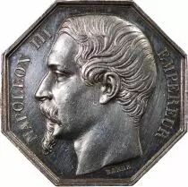 France Notaires, Paris, Napoleon III  Jeton Argent Poinçon Main (1845-1860)