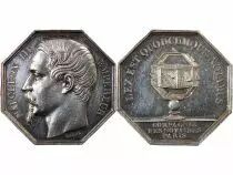 France Notaires, Paris, Napoleon III  Jeton Argent Poinçon Main (1845-1860)