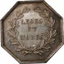 France Notaires, Saint-Amand  Jeton Argent Poinçon Corne (Après 1879)