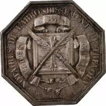 France Notaires, Trevoux  Jeton Argent 1832 Sans Poinçon