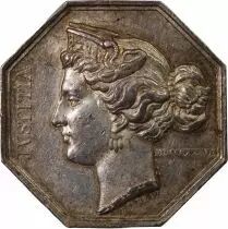 France Notaires, Troyes  Jeton Argent Poinçon Proue (1842-1845)