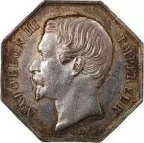 France Notaires, Versailles, Napoleon Iii  Jeton Argent Poinçon Main (1845-1860)