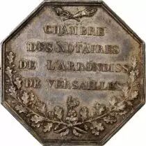 France Notaires, Versailles, Napoleon Iii  Jeton Argent Poinçon Main (1845-1860)