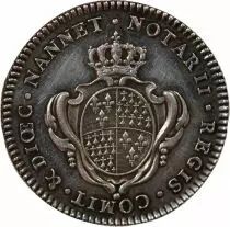 France Notaires De Nantes, Louis XVI - Jeton Argent - N.D. (1777)